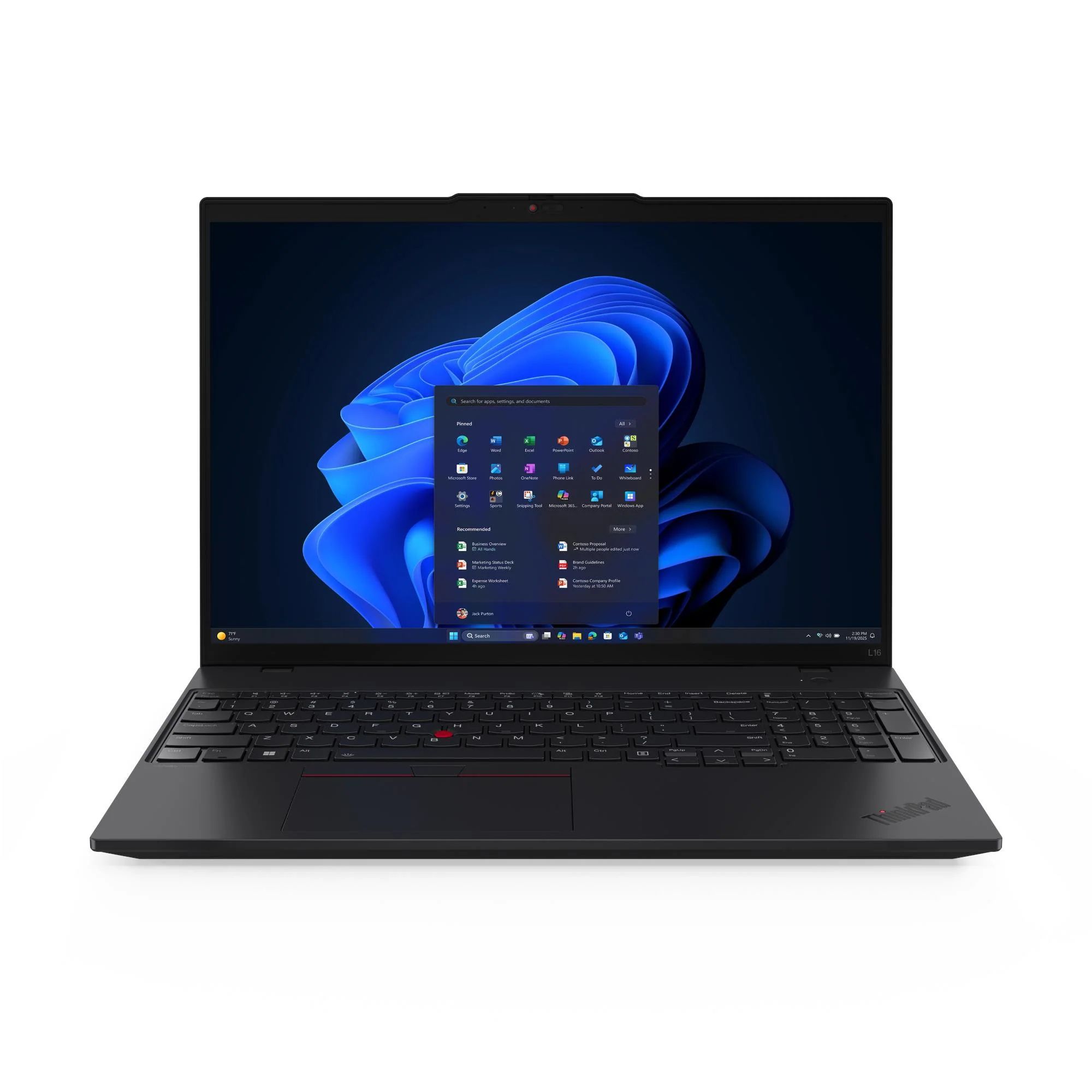 Laptop Lenovo ThinkPad L16 Gen 2 21SA0068PB, 16 inch 1920 x 1200, Intel Core Ultra 7 255U (12 C / 14 T, N/A - N/A, 12 MB Intel Smart Cache cache, 15 W), 16 GB DDR5, 512 GB SSD, Intel Intel Graphics, Windows 11 Pro, Tastatura English, Black