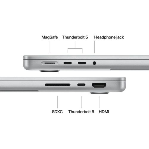 Laptop Apple MacBook Pro 14 MacBook Pro 14, 14.2 inch 3024 x 1964, Apple M5 Pro 18-core (18 C / 18 T, N/A - N/A, N/A cache, N/A), 48 GB LPDDR5X, 1 TB SSD, Apple M5 Pro 20-Core GPU, macOS, Tastatura English INT, Silver