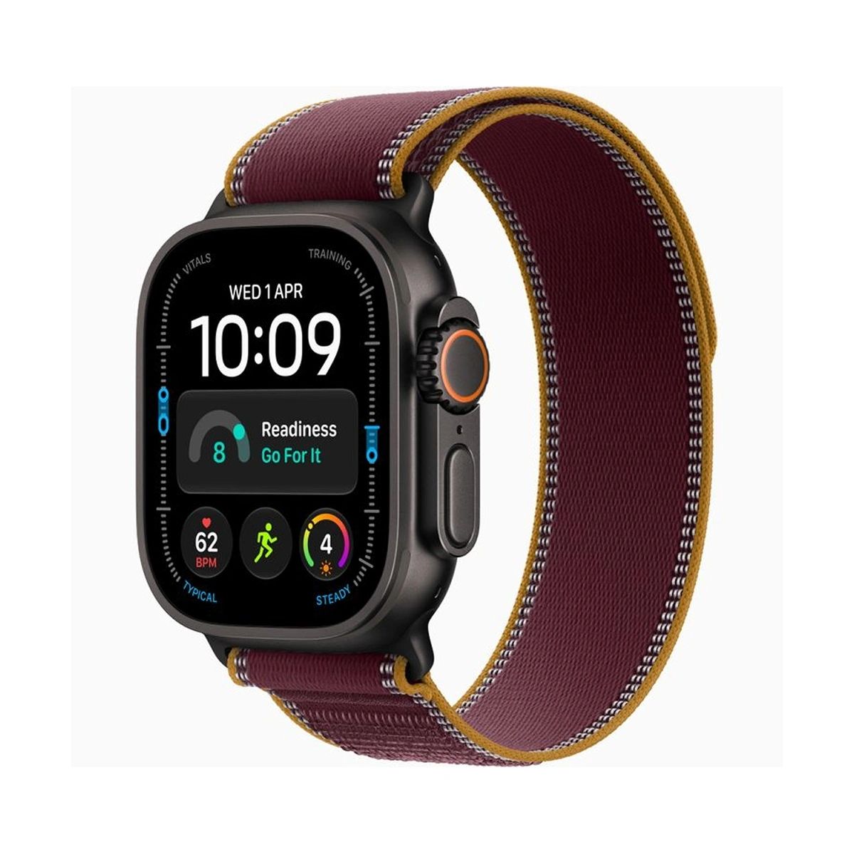 Apple Watch Ultra 4 49mm Titanium Burgundy Trail Loop M/L