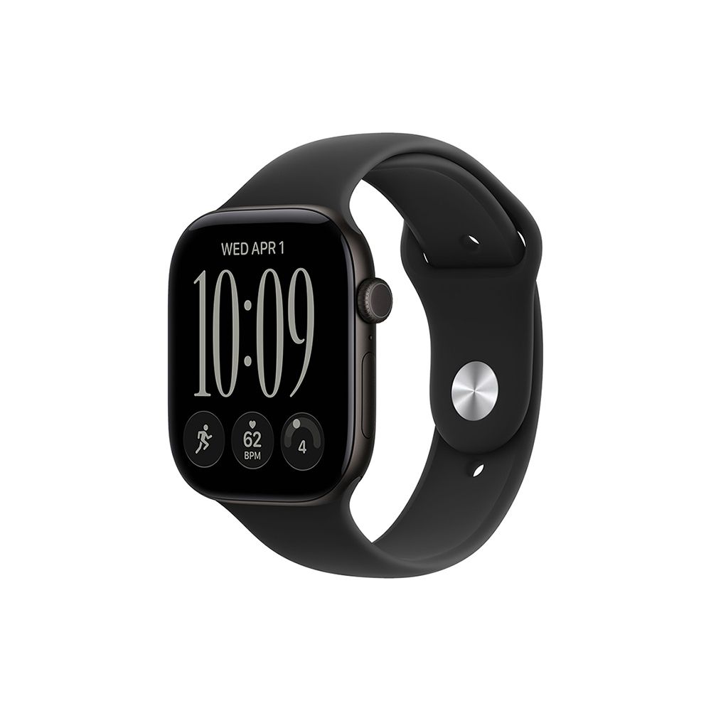 Apple Watch Series 12 GPS + Cellular 42mm Black Aluminium Case with Black Sport Band - S/M