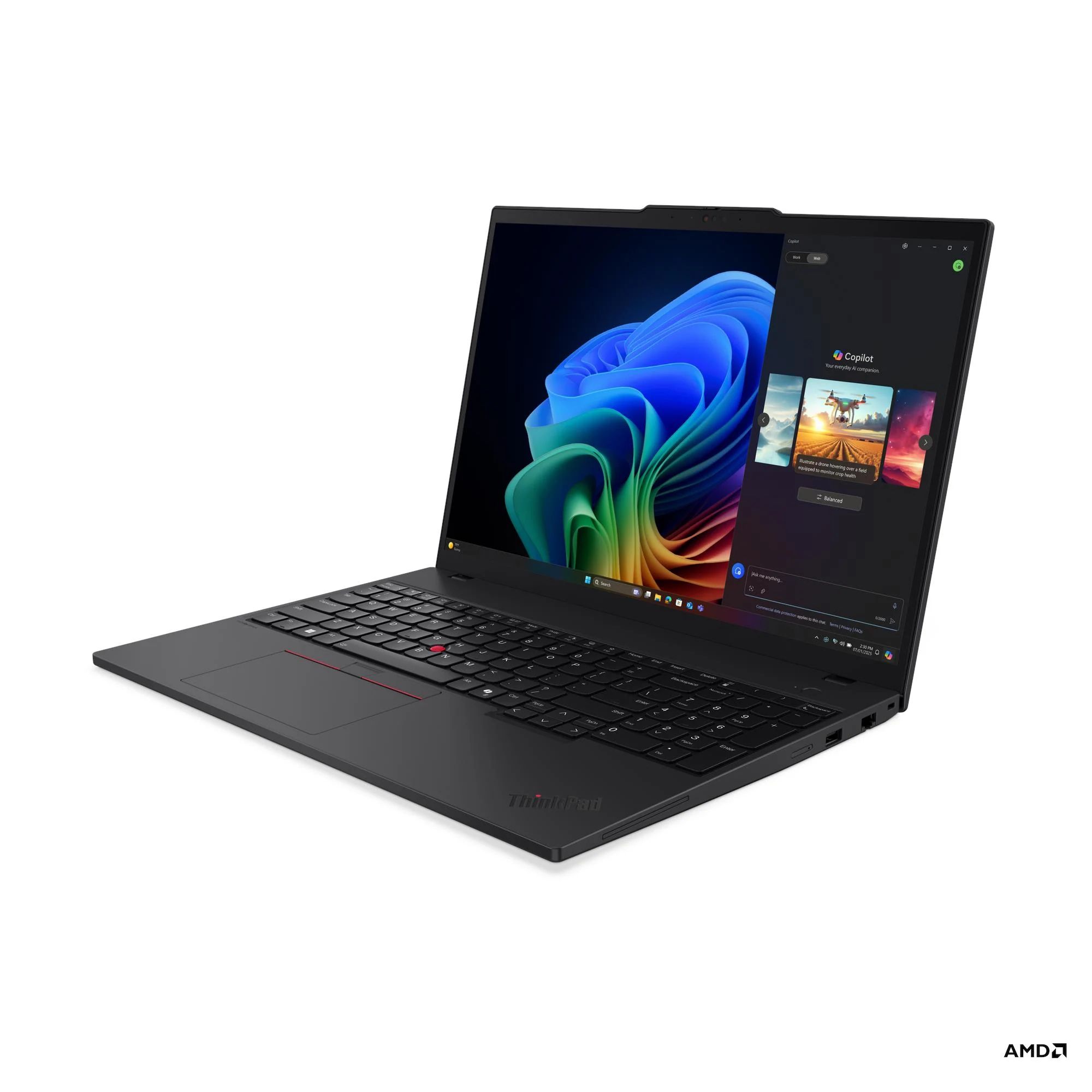 Laptop Lenovo ThinkPad T16 Gen 4 21QN001MRI, 16 inch 1920 x 1200, AMD Ryzen AI 7 PRO 350 (8 C / 16 T, 2.0 GHz - 5.0 GHz, 16 MB cache, 54 W), 64 GB DDR5, 1 TB SSD, AMD AMD Radeon 860M, Windows 11 Pro, Tastatura English (EU), Black
