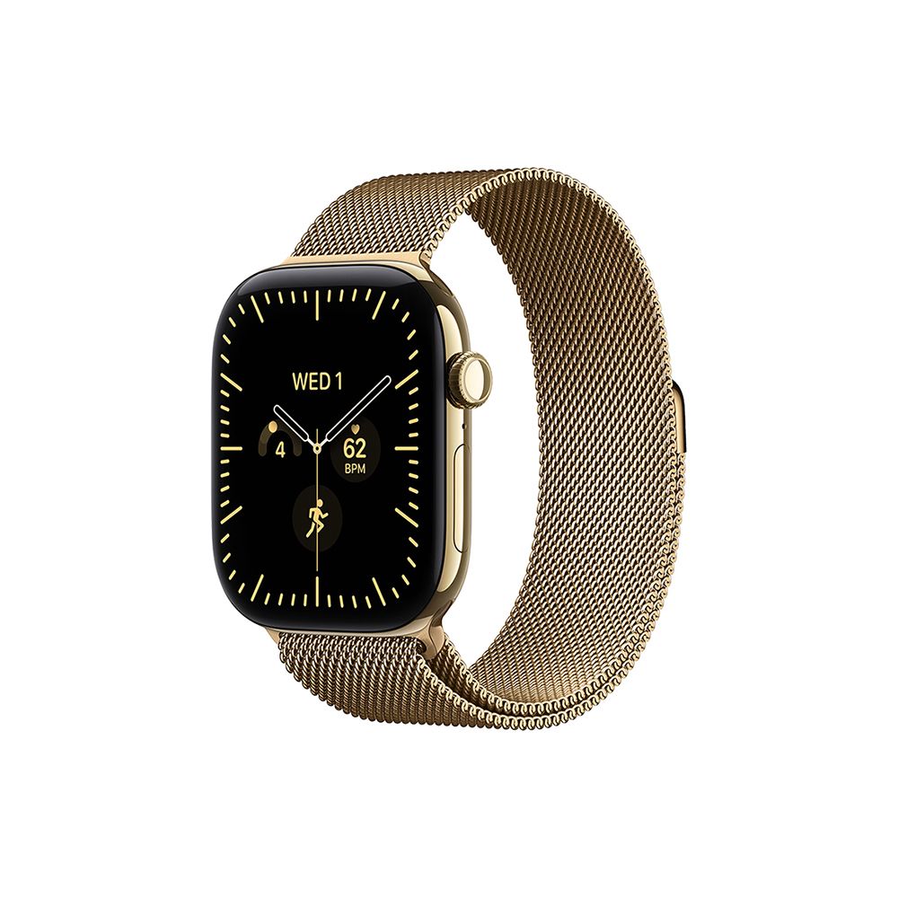 Apple Watch Series 12 GPS + Cellular 42mm Radiant Gold Titanium Case with Radiant Gold Milanese Loop