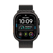 Apple Watch Ultra 4 GPS + Cellular 49mm Black Titanium Case with Black Titanium Milanese Loop - L