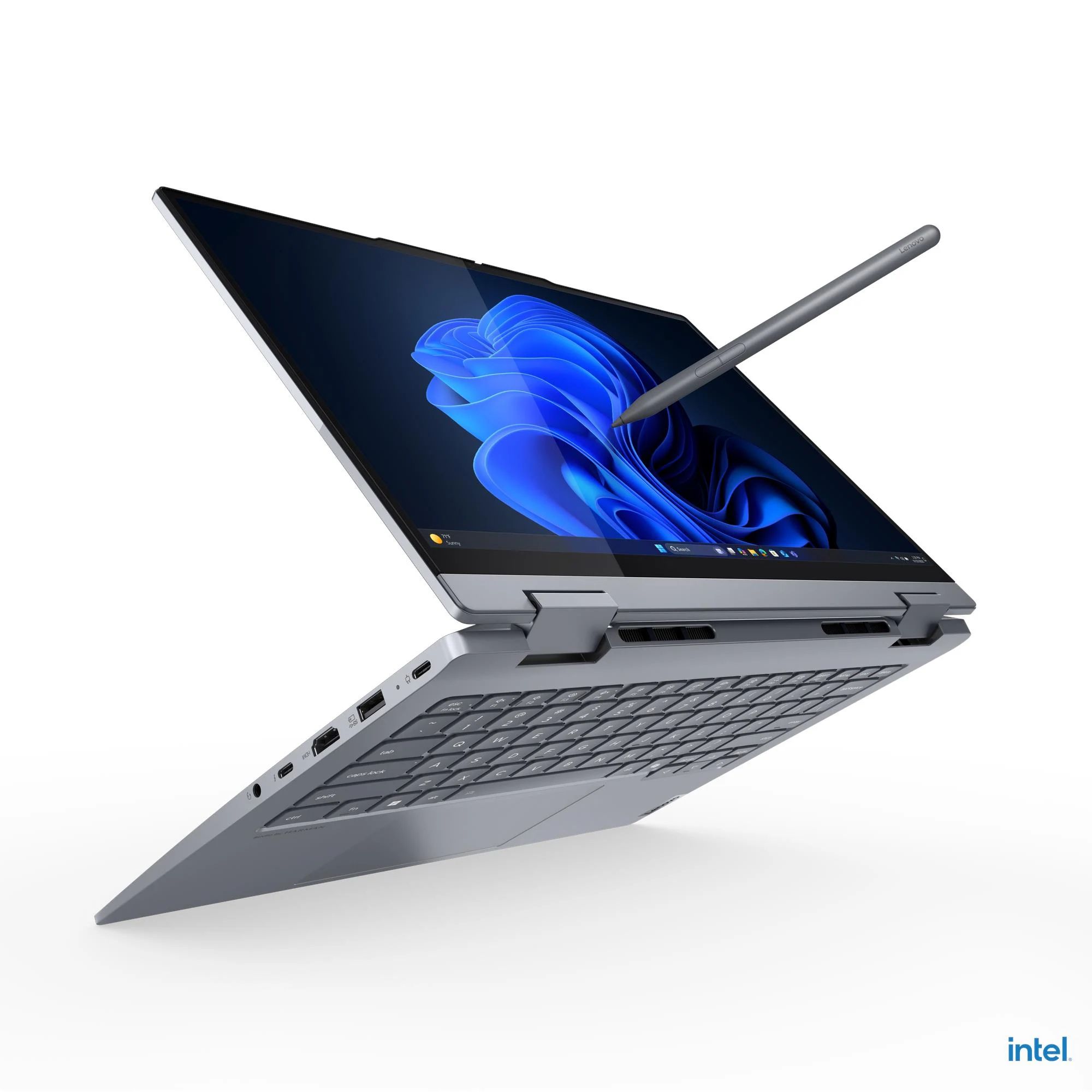 Laptop Lenovo ThinkBook 14 2-in-1 G5 IAU 21SQ0033RI, 14.0 inch 1920 x 1200 Touchscreen, Intel Core Ultra 7 255U (12 C / 14 T, 2.0 GHz - 5.2 GHz, 12 MB Intel® Smart Cache cache, 15 W), 16 GB DDR5, 512 GB SSD, Intel UHD Graphics UHD Graphics, Windows 11 Pro, Tastatura International, Gri